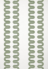 Anna French HERRIOT WAY Green on White Wallpaper