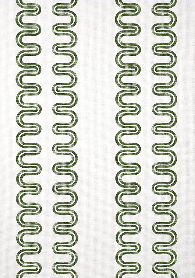 Anna French HERRIOT WAY Green on White Wallpaper