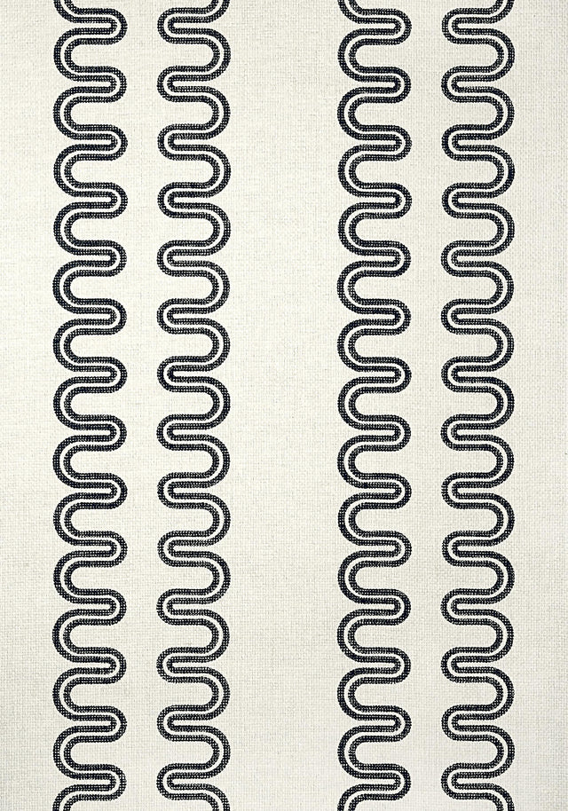 Anna French HERRIOT WAY Black on Flax Wallpaper