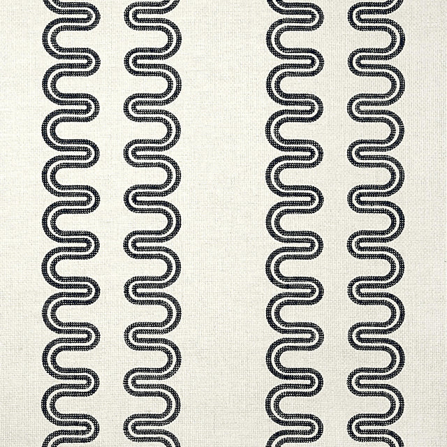 Anna French Herriot Way Black On Flax Wallpaper