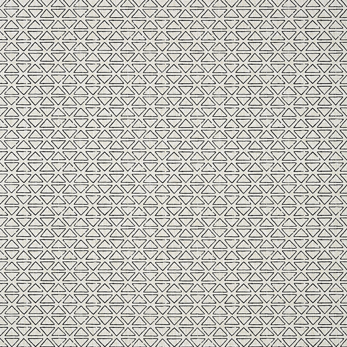 Anna French Pyramid Black On Flax Wallpaper