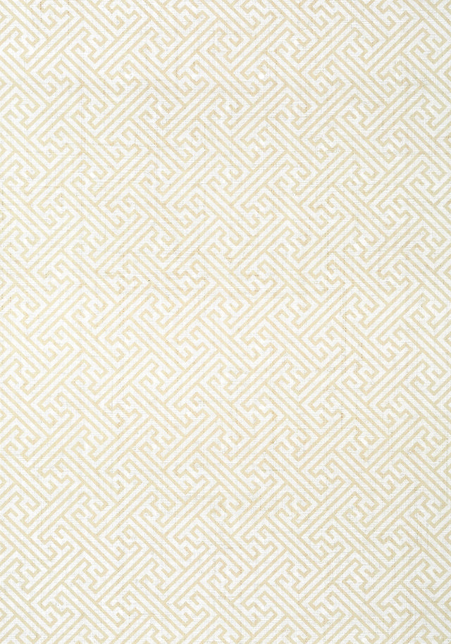 Anna French CHARLOTTE RAFFIA White on Natural Wallpaper