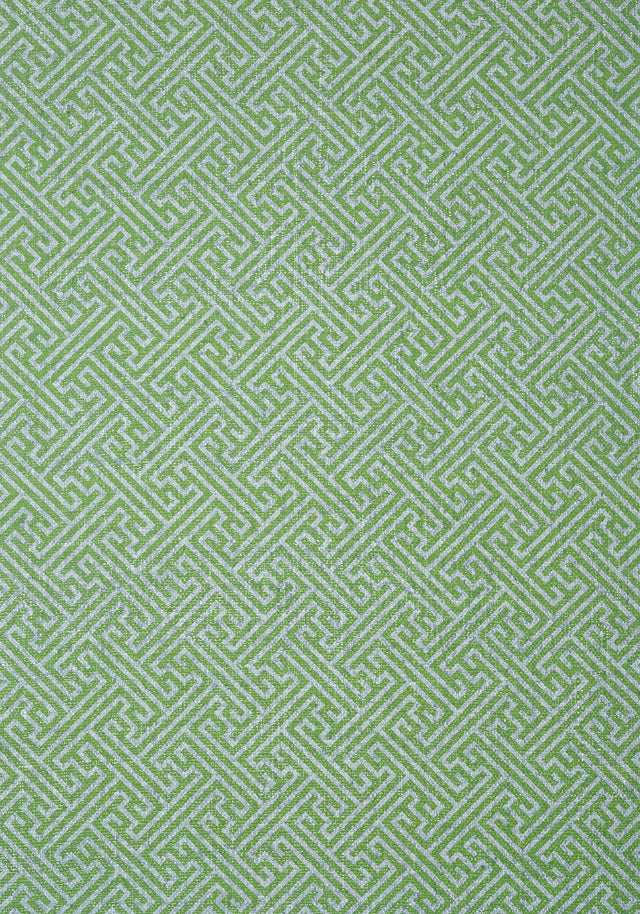 Anna French CHARLOTTE RAFFIA Green and Blue Wallpaper