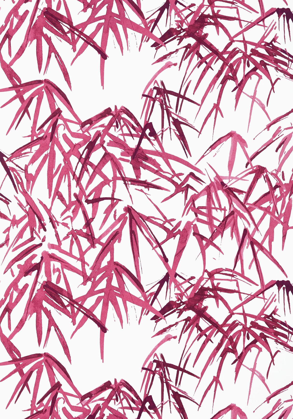 Anna French KYOTO LEAVES Fuchsia Wallpaper