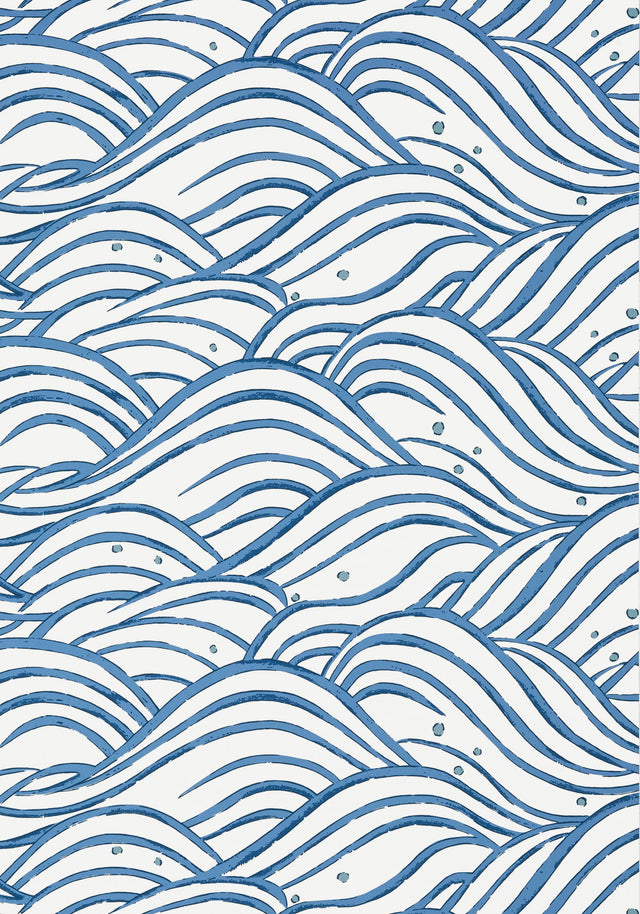 Anna French WAVES Blue Wallpaper