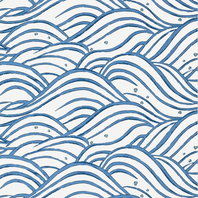 Anna French Waves Blue Wallpaper