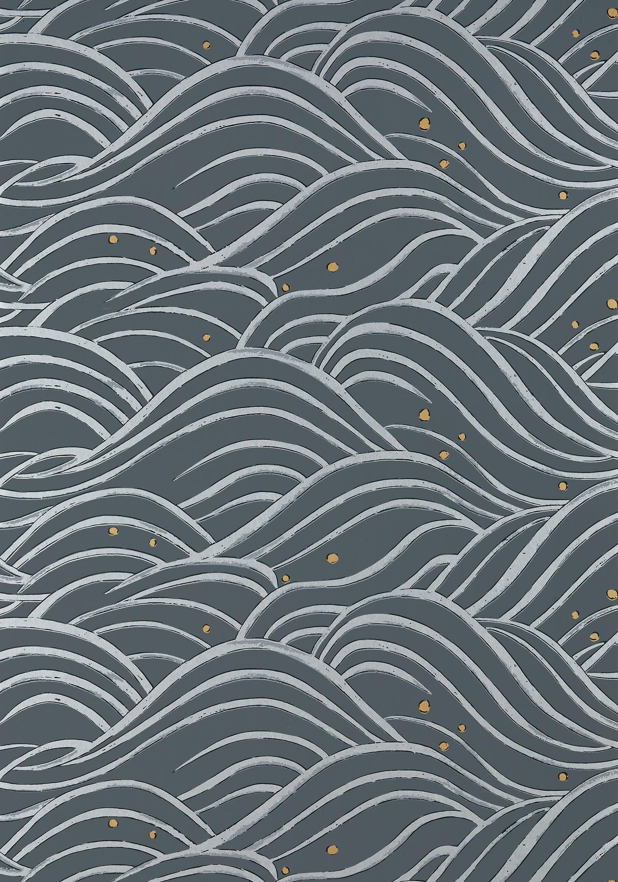 Anna French WAVES Charcoal Wallpaper