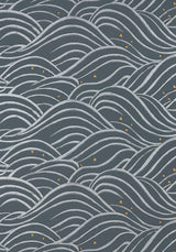 Anna French WAVES Charcoal Wallpaper