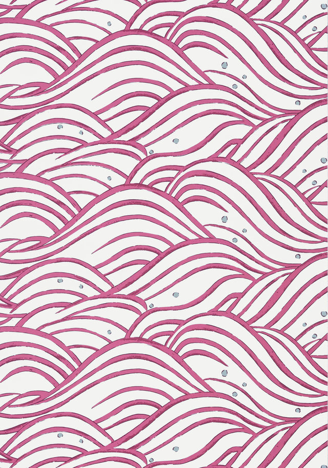 Anna French WAVES Fuchsia Wallpaper