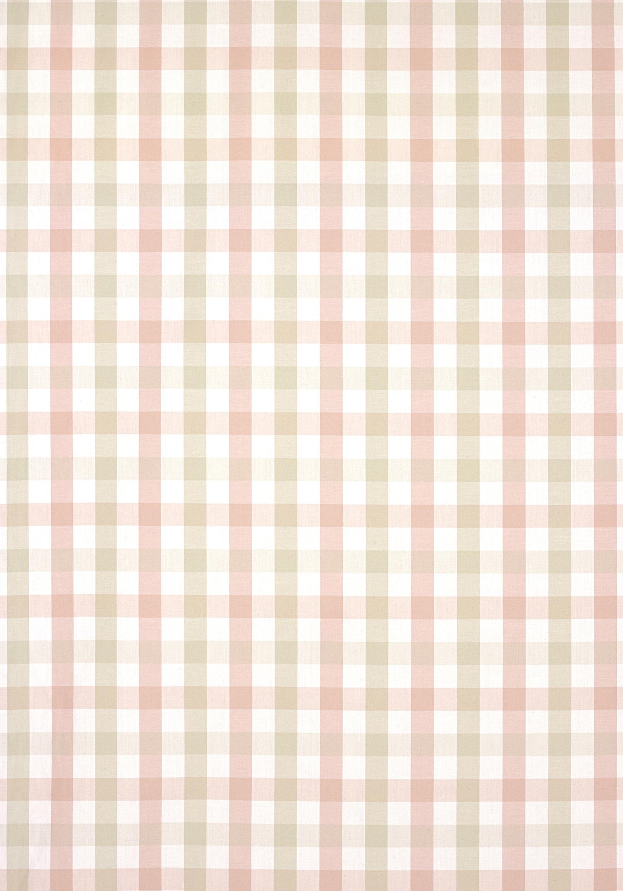Anna French SAYBROOK CHECK Pink and Beige Fabric