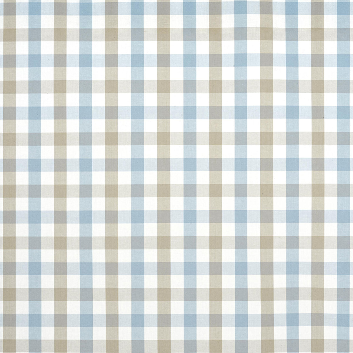 Anna French Saybrook Check Spa Blue And Beige Fabric