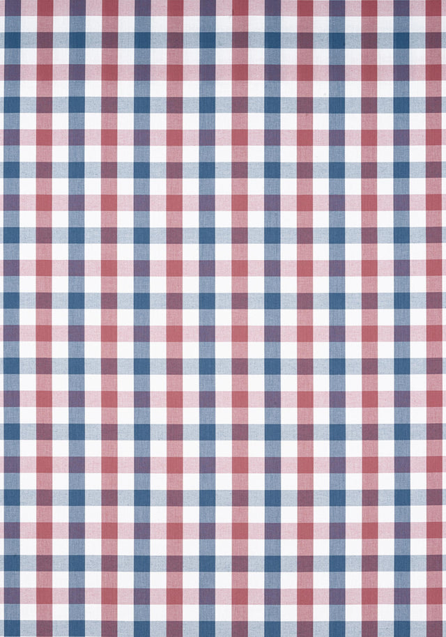 Anna French SAYBROOK CHECK Blue and Red Fabric