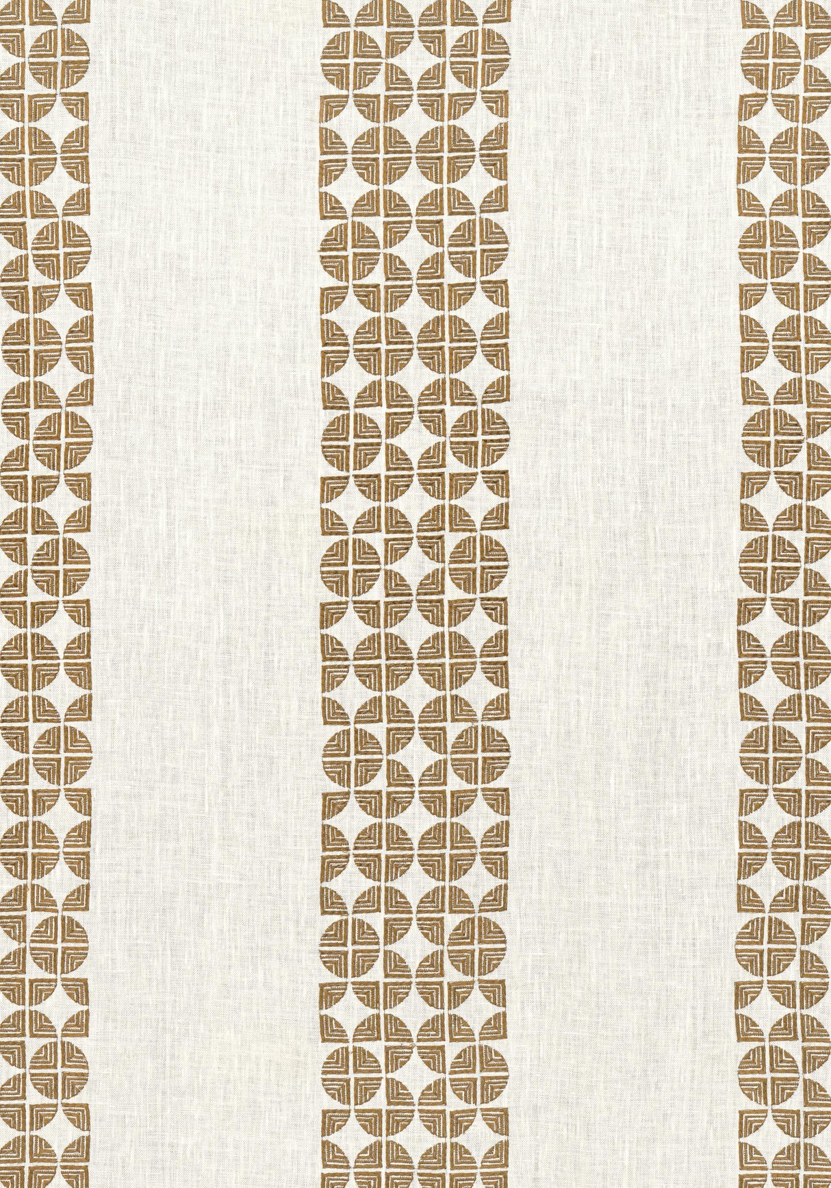 Anna French FAIRMONT STRIPE EMBROIDERY Bronze Fabric