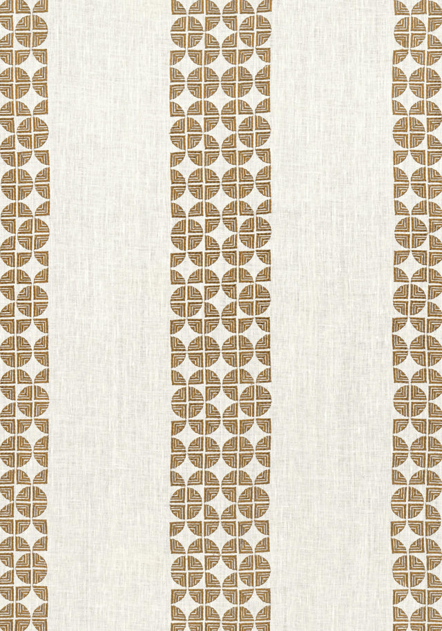 Anna French FAIRMONT STRIPE EMBROIDERY Bronze Fabric