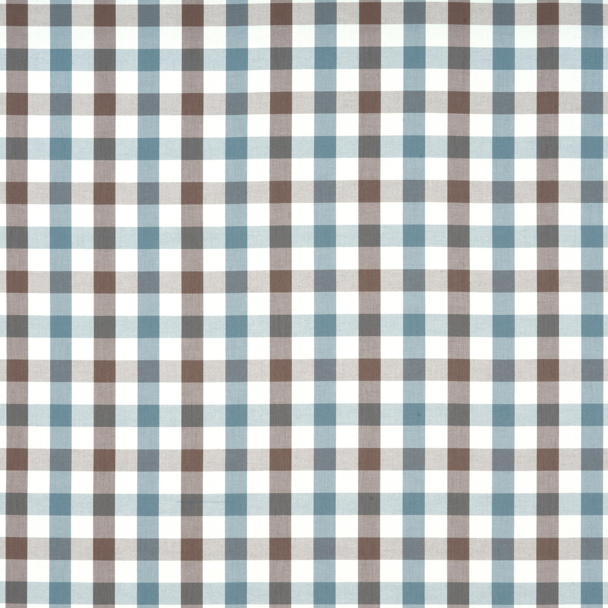 Anna French Saybrook Check Brown And Slate Fabric