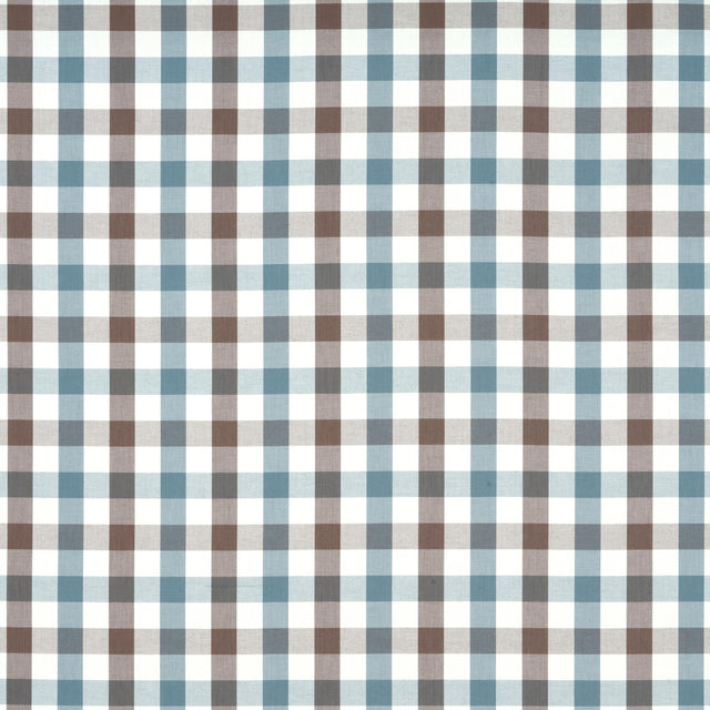 Anna French Saybrook Check Brown And Slate Fabric