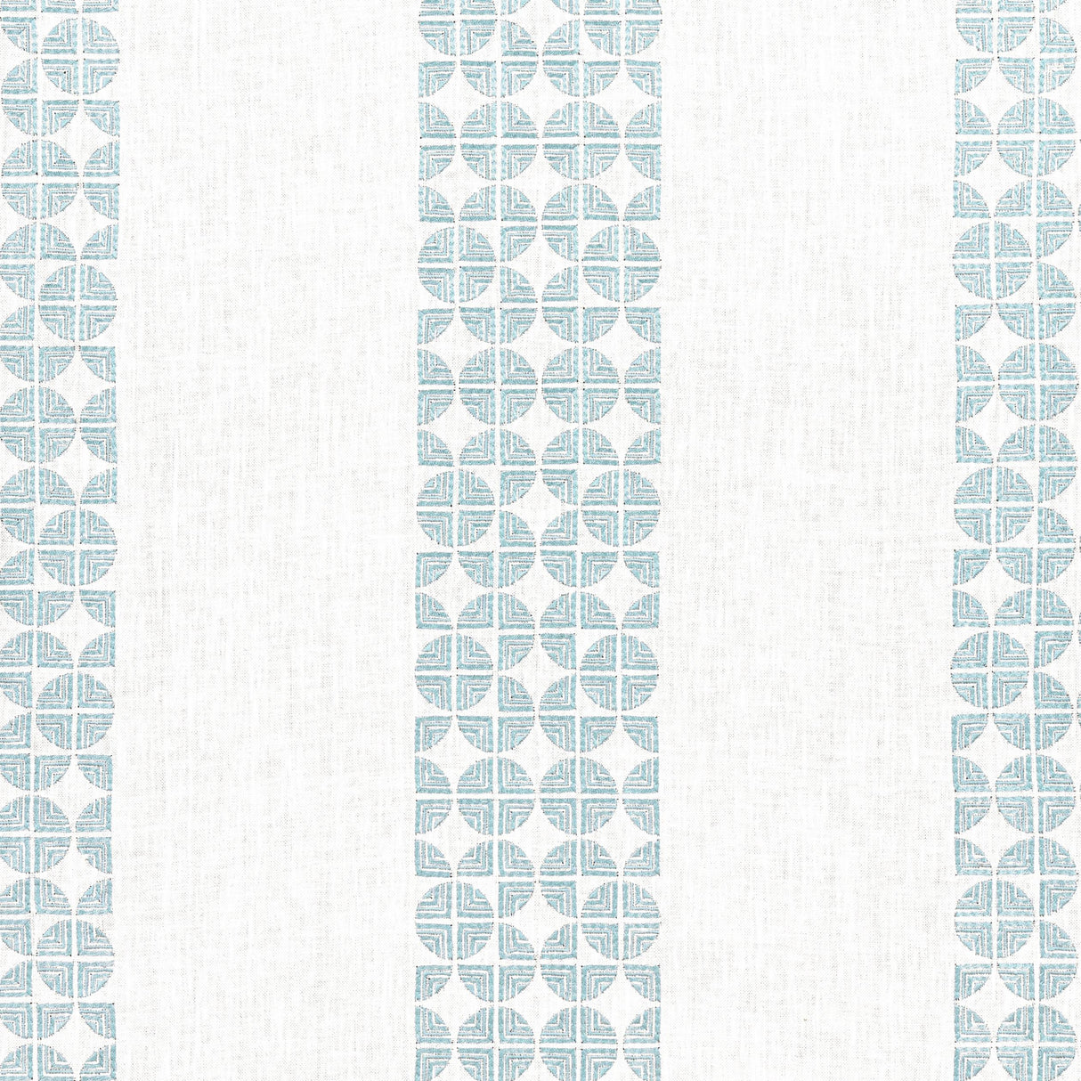 Anna French Fairmont Stripe Embroidery Soft Blue Fabric