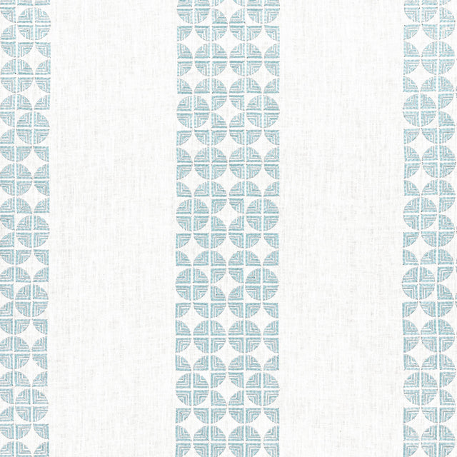 Anna French Fairmont Stripe Embroidery Soft Blue Fabric
