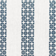 Anna French Fairmont Stripe Embroidery Navy Fabric