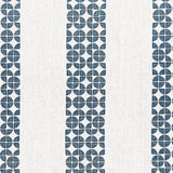 Anna French Fairmont Stripe Embroidery Navy Fabric