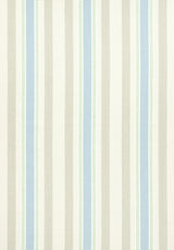 Anna French DEARDEN STRIPE Beige and Blue Fabric