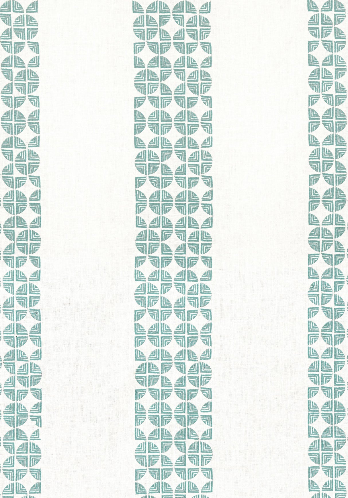 Anna French FAIRMONT STRIPE EMBROIDERY Teal Fabric