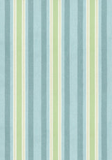 Anna French DEARDEN STRIPE Turquoise and Green Fabric