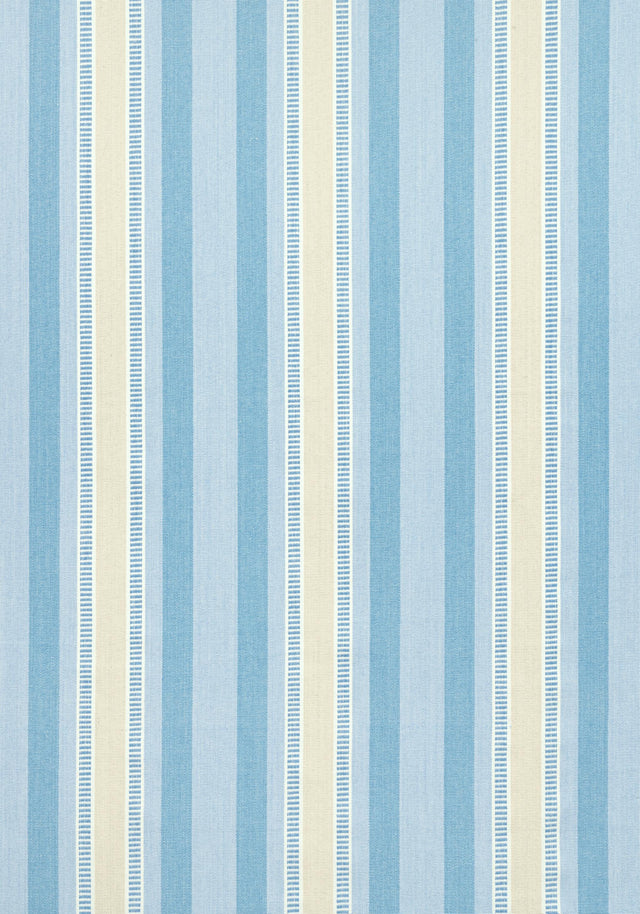 Anna French DEARDEN STRIPE Soft Blue and Beige Fabric