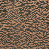 Anna French TADOBA VELVET Charcoal on Caramel Fabric