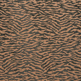 Anna French Tadoba Velvet Charcoal On Caramel Fabric