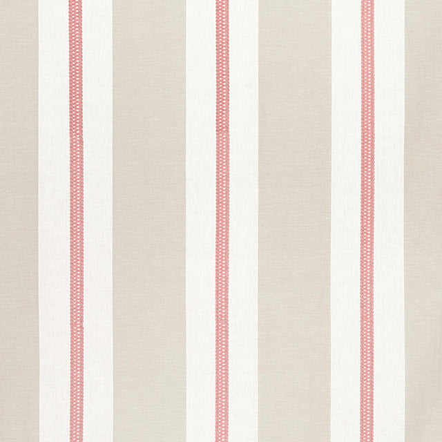 Anna French ALDEN STRIPE EMBROIDERY Rose Fabric