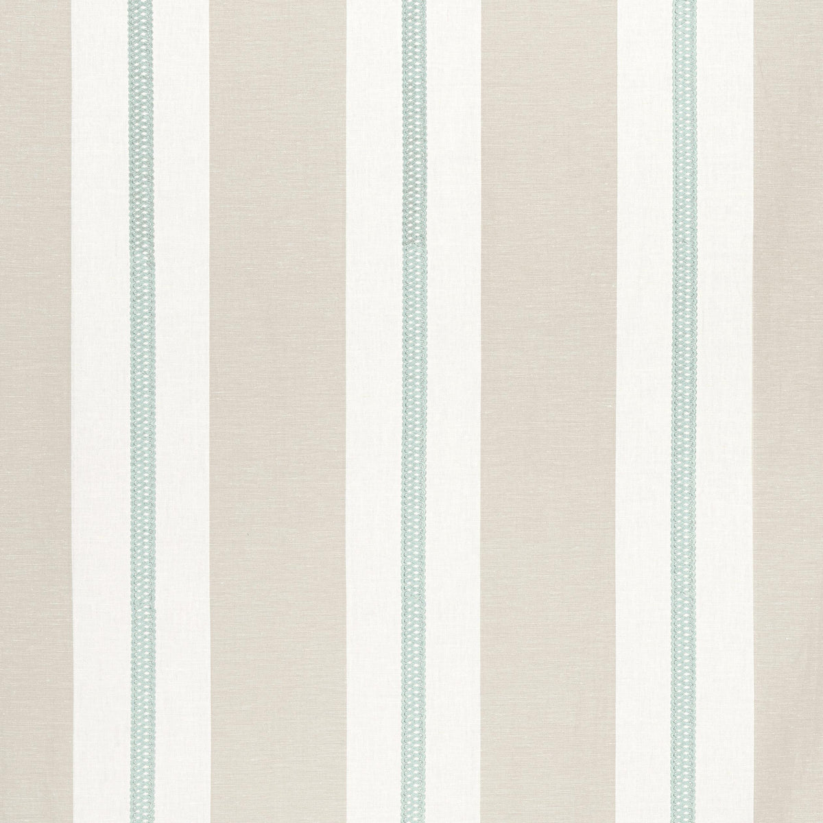 Anna French Alden Stripe Embroidery Robin'S Egg Fabric