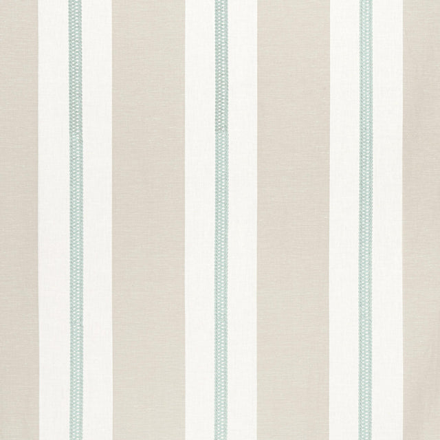 Anna French Alden Stripe Embroidery Robin'S Egg Fabric