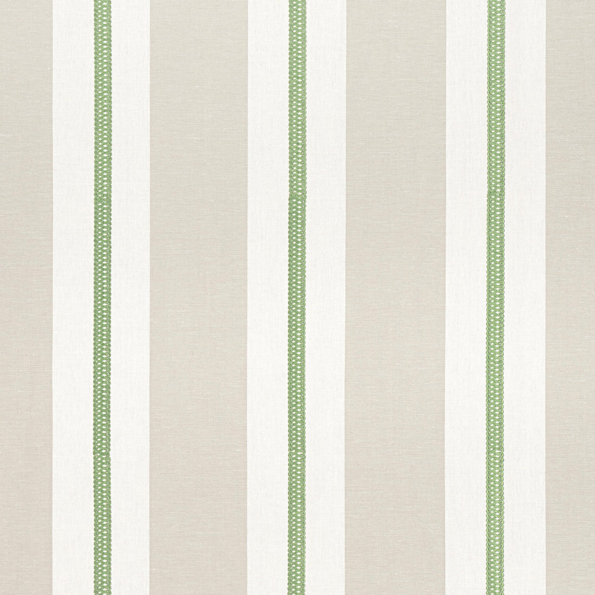 Anna French Alden Stripe Embroidery Kelly Fabric