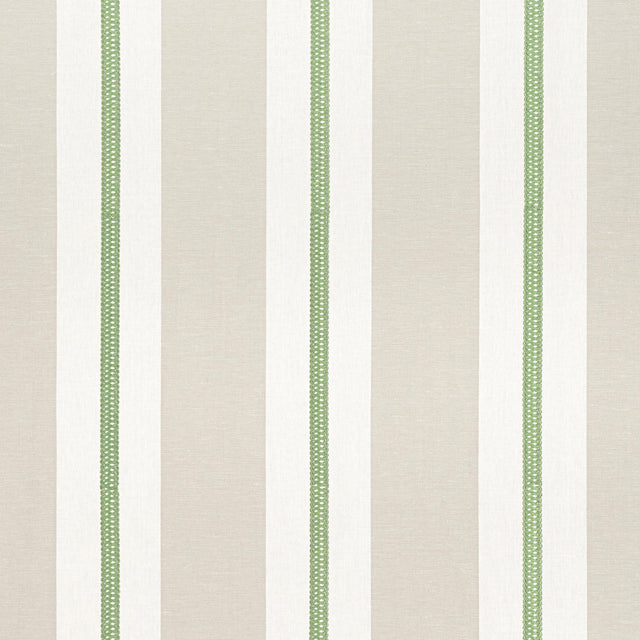 Anna French Alden Stripe Embroidery Kelly Fabric