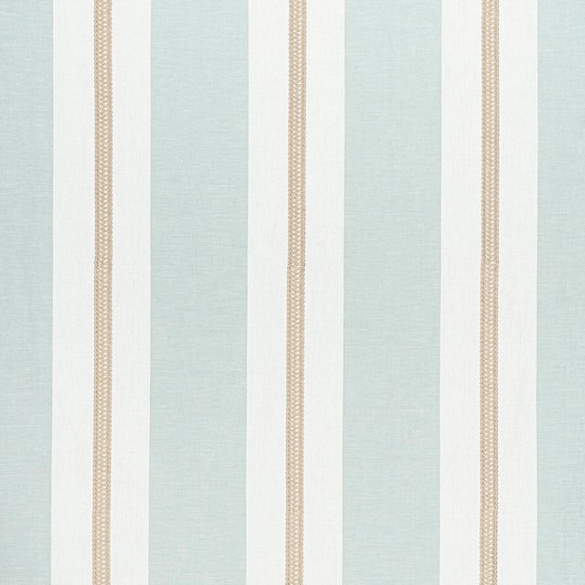 Anna French Alden Stripe Embroidery Beige Fabric