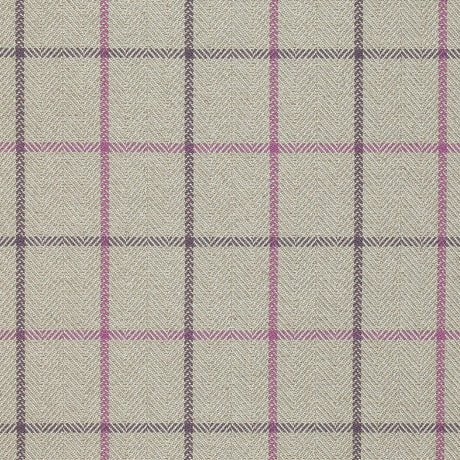 Anna French Laurence Plaid Plum And Flax Fabric