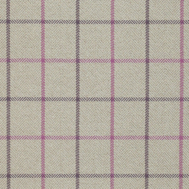 Anna French Laurence Plaid Plum And Flax Fabric