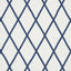 Anna French Tarascon Trellis Applique Navy On White Fabric