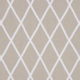 Anna French Tarascon Trellis Applique White On Natural Fabric