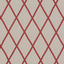 Anna French Tarascon Trellis Applique Red On Natural Fabric