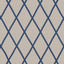 Anna French Tarascon Trellis Applique Navy On Natural Fabric