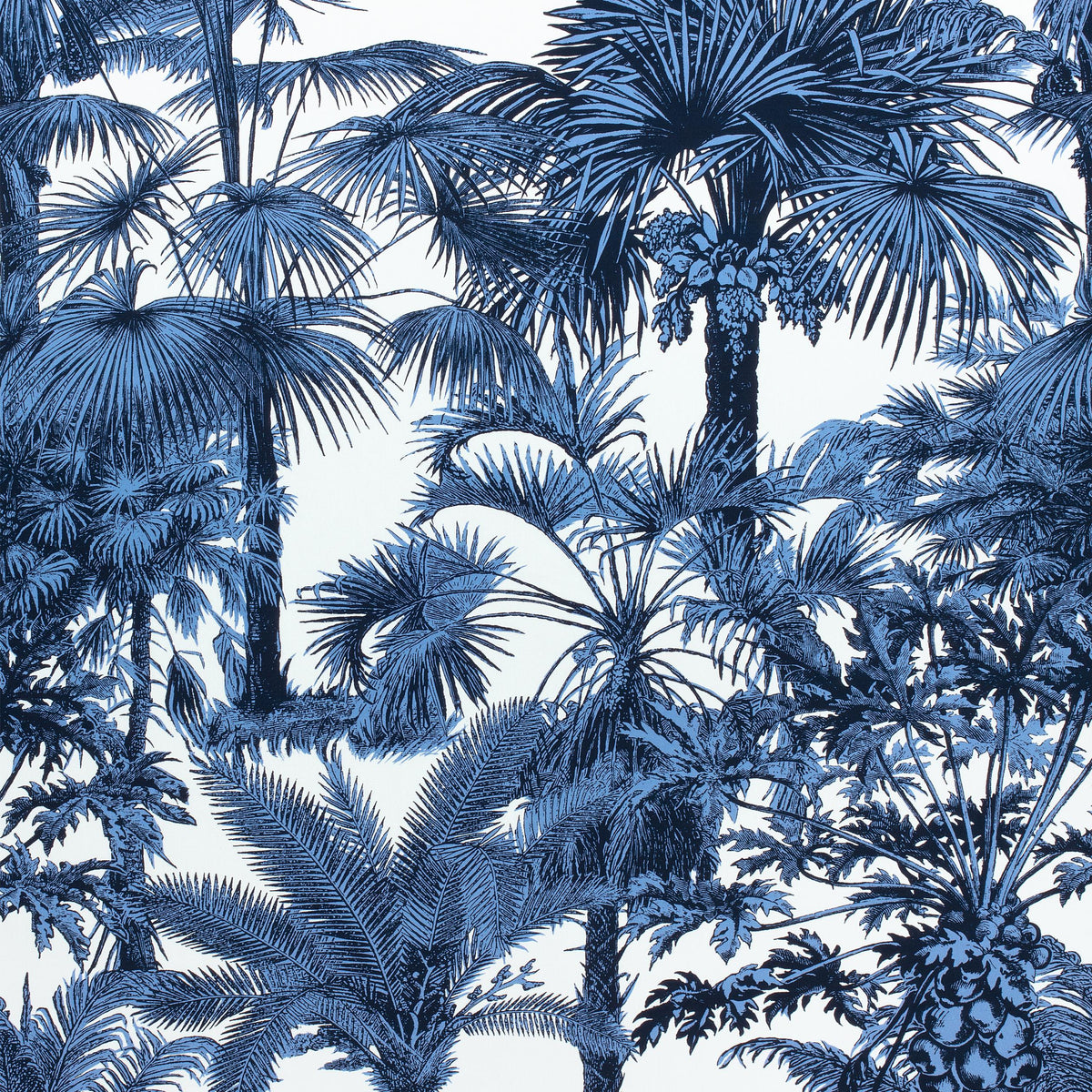 Thibaut Palm Botanical Navy Fabric