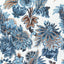 Thibaut Floral Gala Navy And White Fabric