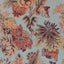 Thibaut Floral Gala Blue And Cinnamon Fabric