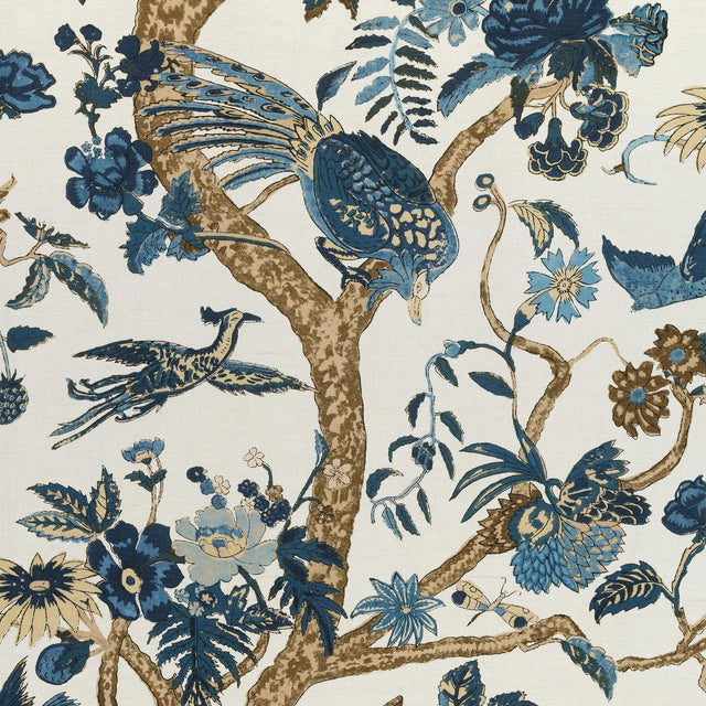 Thibaut Coromandel Navy Fabric