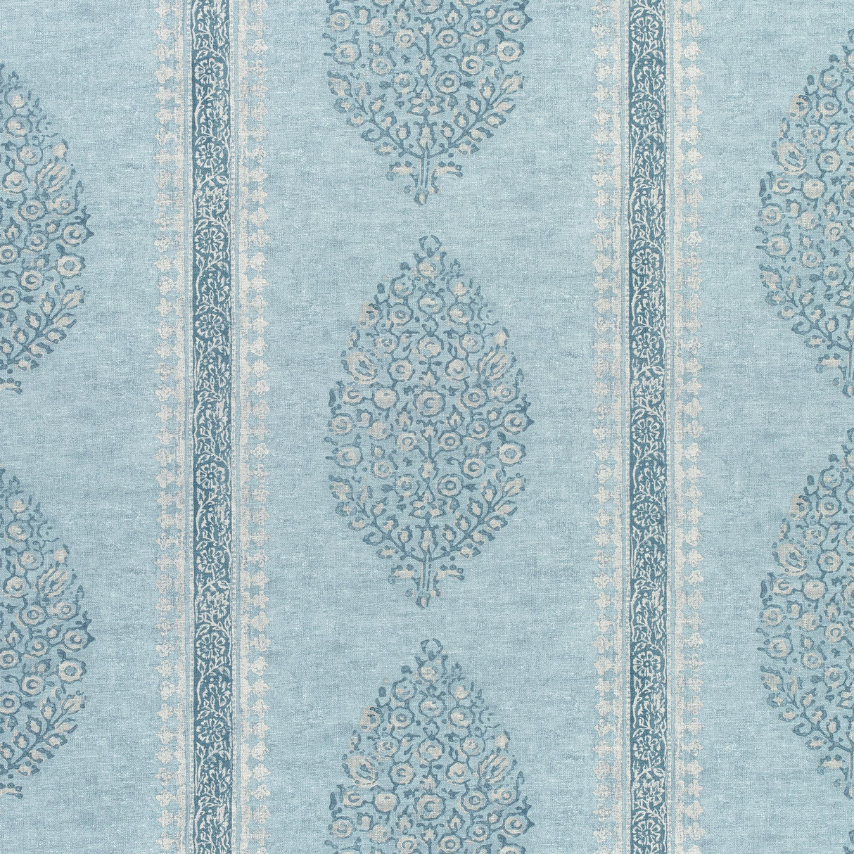 Thibaut Chappana Slate Blue Fabric