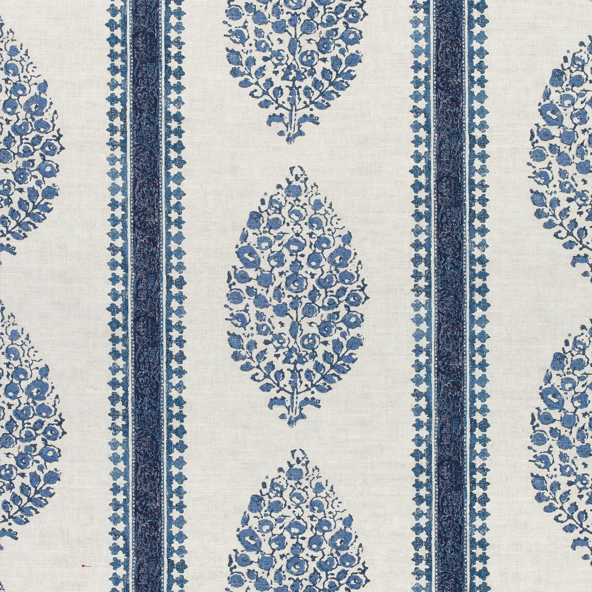 Thibaut Chappana Blue And White Fabric