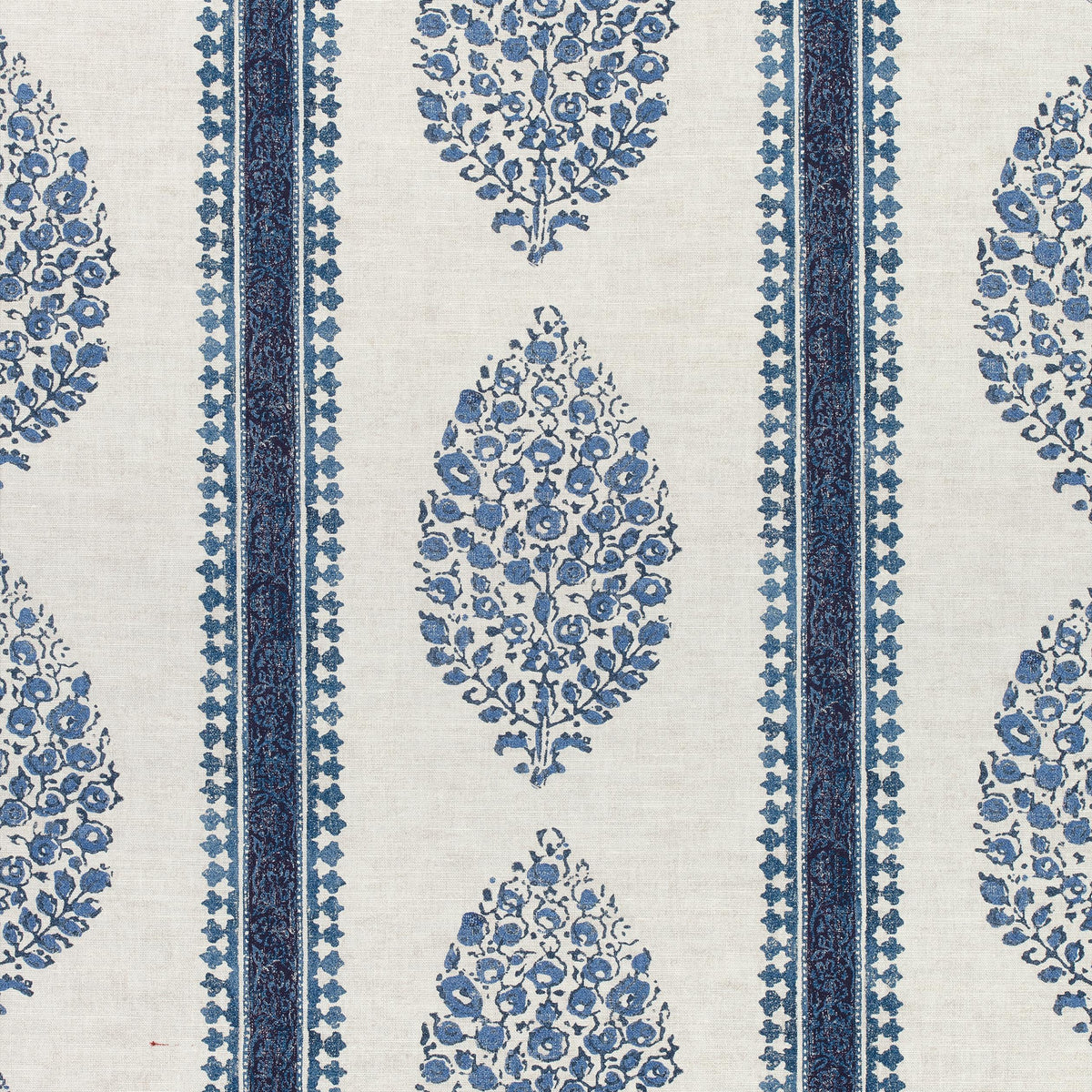 Thibaut Chappana Blue And White Fabric