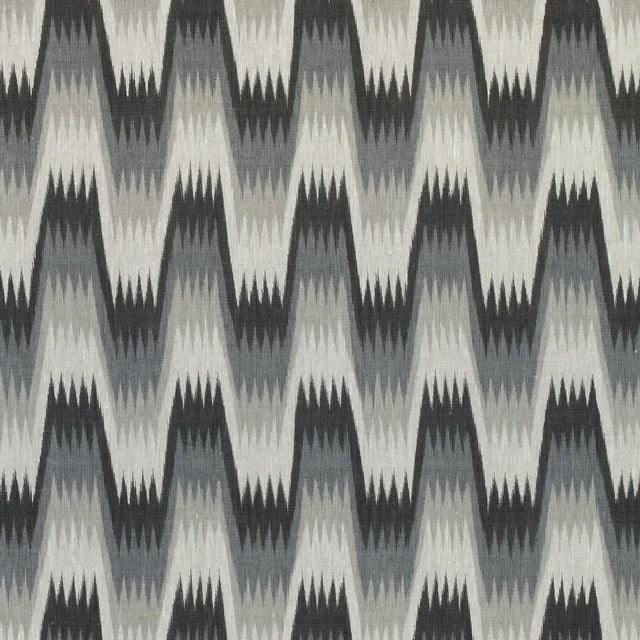 Thibaut Stockholm Chevron Black And Grey Fabric